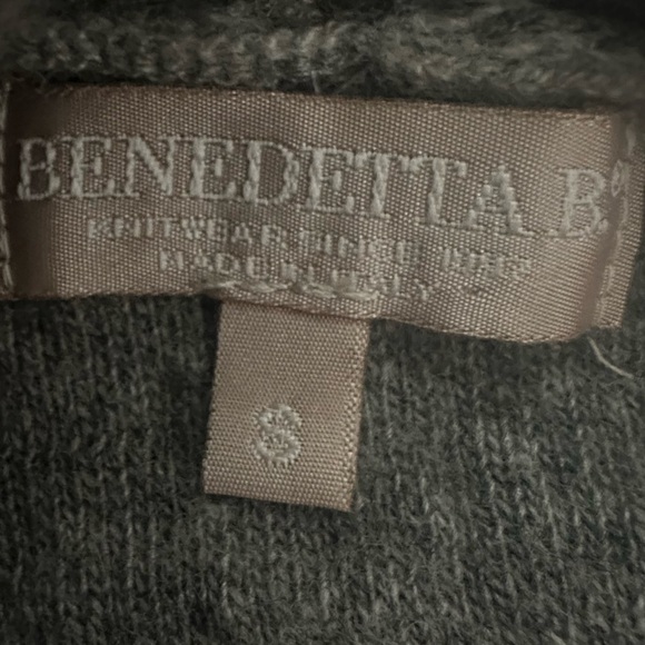 Benedetta B Wool/Cashmere Drap Open Vest/Cardigan S - Picture 4 of 5